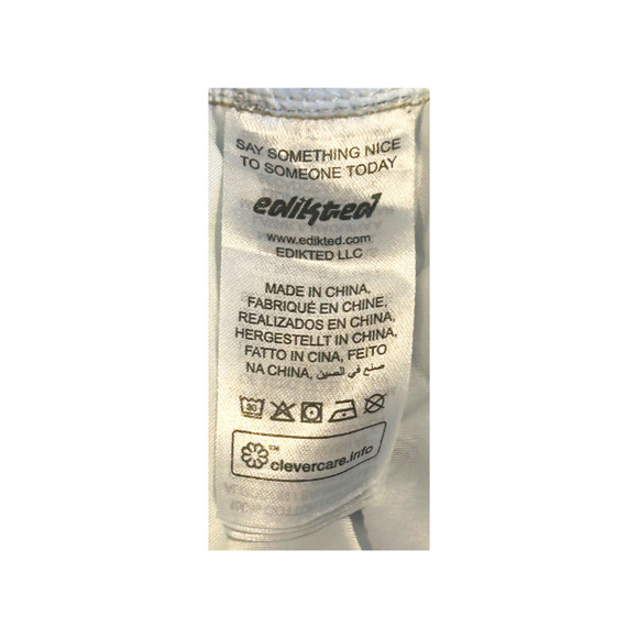 Edikted Raelynn Jeans Wide Leg 100% Cotton Light Blue Denim Women’s Size Large - Picture 8 of 9